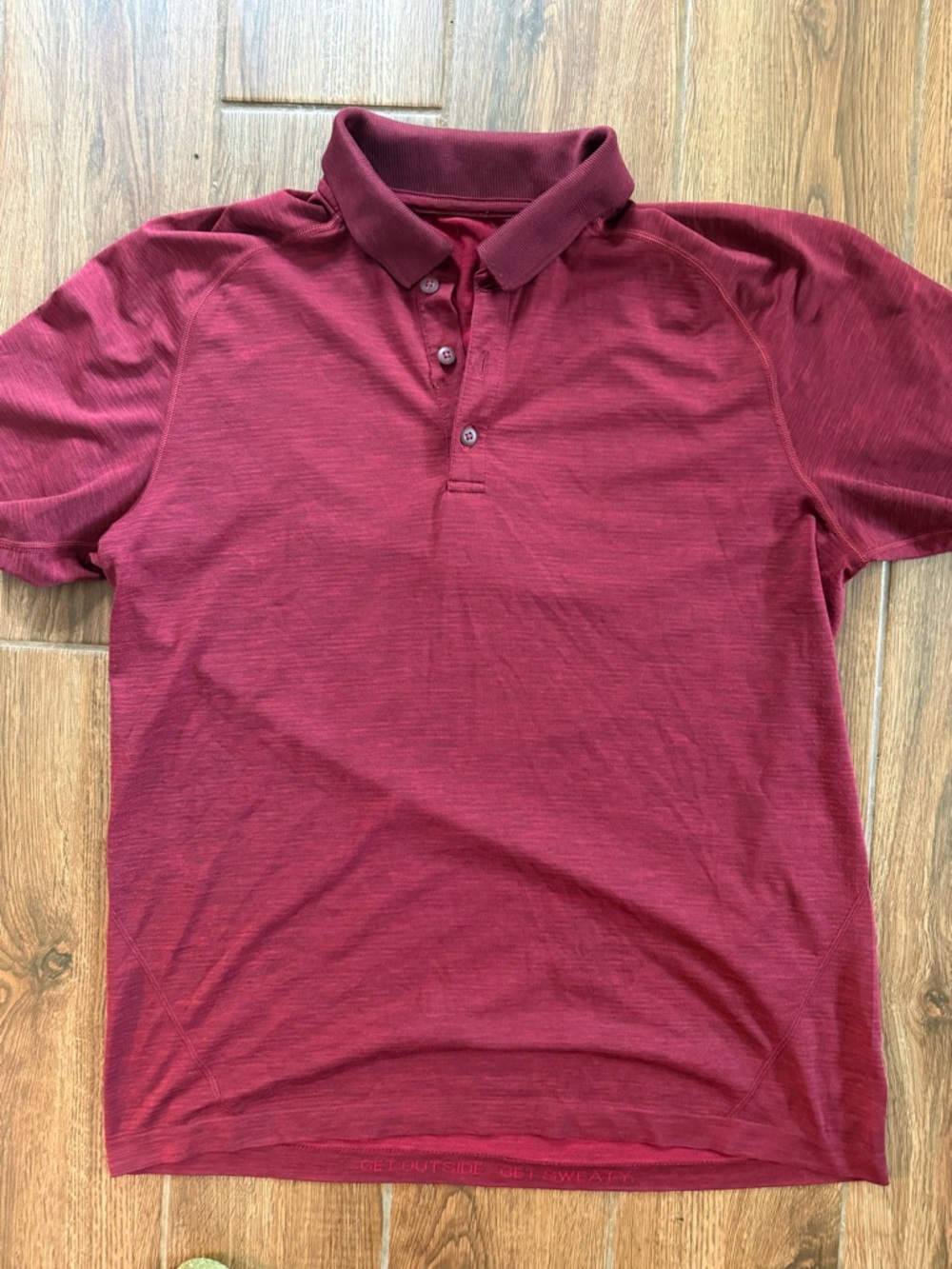 lululemon athletica Men's Maroon Polo Shirt - large
